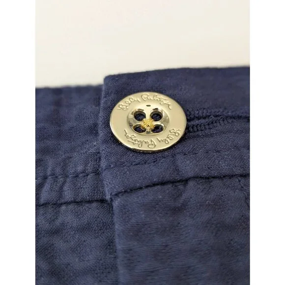 Lilly Pulitzer Women's Collette Scallop navy Skort Size 4 $84 price tag new tags - Picture 6 of 7